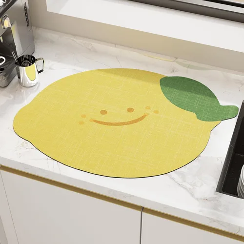Vista 8 de Color&Geometry Lindos tapetes para secar platos para cocina, tapetes de drenaje súper absorbentes, resistentes al calor, fáciles de limpiar, auto