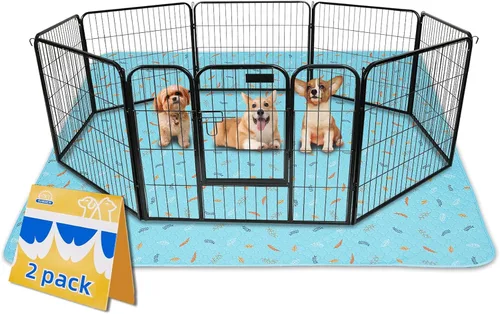 Vista 24 de Sunheir - Almohadillas lavables reutilizables para orina perros y entrenar mascotas, diseñadas para parques de juegos interiores, impermeables