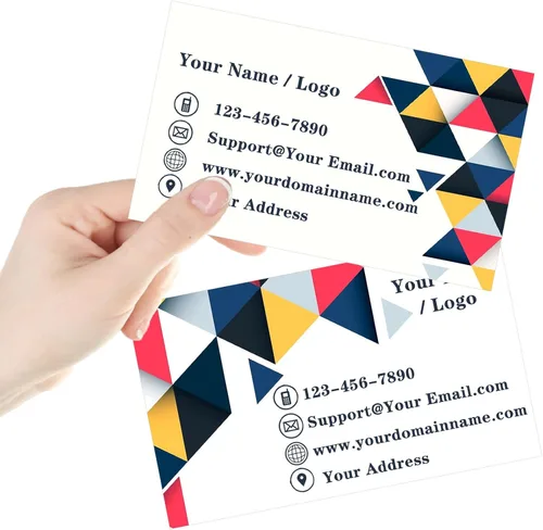 Vista 17 de Tarjetas de visita personalizadas con logotipo, tarjeta de visita personalizada de impresión de doble cara, papel recubierto de 100 oz/m², texto