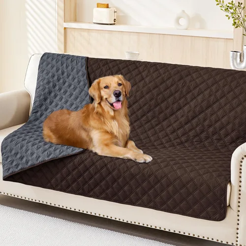 Vista 113 de Smiry Funda impermeable para cama de mascota, suave y lavable, para cama, sofá, reversible, perros pequeños, medianos, grandes, gatos, diseño
