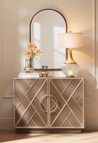 Vista 7 de Uttermost Clara - Espejo de pared decorativo con parte superior arqueada, marco de metal dorado brillante, borde redondeado, vidrio biselado de 24