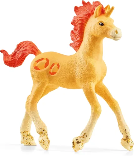 Schleich bayala, Figura de juguete coleccionable de unicornio para niñas y niños, anillos de durazno (serie de postres), a partir de 5 años