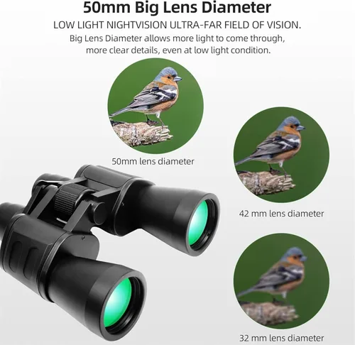 Vista 2 de EKsma 20x50 Binoculars for Adults,High Power Waterproof HD Telescope Binoculars for Hunting,Bids Watching,Viewing, The Moon,Concert