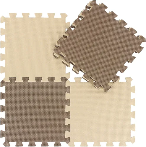 Vista 2 de qqpp Alfombrillas de goma EVA con 18 azulejos entrelazados de espuma para rompecabezas - Alfombra de juego para bebé para jugar Alfombrilla