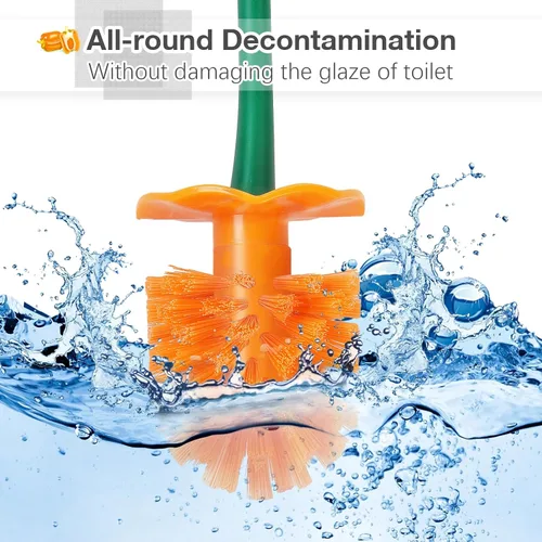 Vista 5 de Escobilla de inodoro, pimiento morrón, cepillo y soporte para inodoro, cepillo limpiador de inodoro de pimienta dulce, cepillo de baño para limpieza