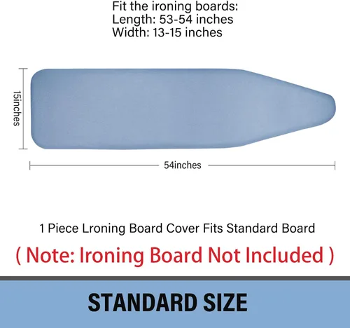 Vista 5 de Iwtmm Funda para tabla de planchar y almohadilla con revestimiento de silicona, acolchado grueso resistente a la quemadura, resistente para uso Azul
