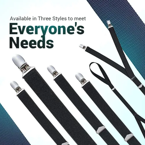 Vista 5 de Hold'Em Pin Clip de la camisa se mantiene las camisas en su lugar, correa elástica suave ajustable