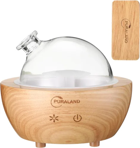Difusor de aceite esencial de madera real y vidrio hecho a mano con control remoto mejorado 2025, difusor de aromaterapia, humidificador de aroma de