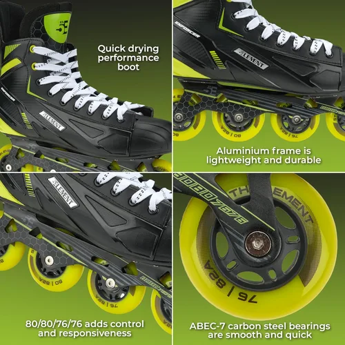 Vista 3 de 5th Element Enforcer Inline Roller Hockey Skate for Men Adult Street, Outdoor, Indoor Use, Roller Skating