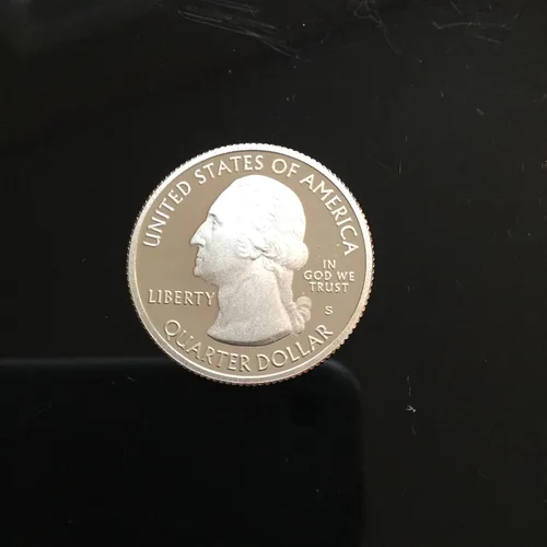 Vista 2 de 2014 America The Beautiful Silver Proof Smokey Mountains Deep Cameo (1/4) Buena Menta de EE. UU