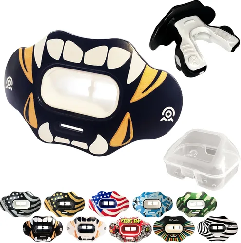 Vista 13 de Protector bucal MAXX/Might Football y deportes de alto impacto para adultos y jóvenes (correa incluida)