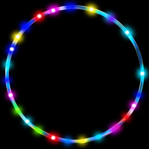 4Pack LED Hoop Dance Exercise Light Up Hoop for Kids Adults Children, 36in24in Fitness Equipment Weight Loss Auto Color Changing Strobe Glow Light