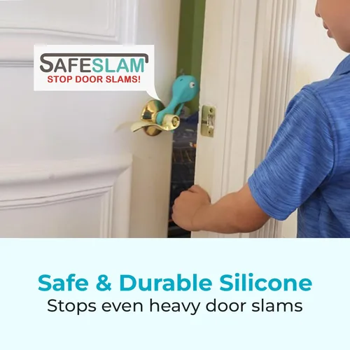 Vista 7 de Tope de puerta a prueba de bebés, protectores de pellizco de puerta protegen los dedos de los niños y las colas de mascotas. Protectores de dedos