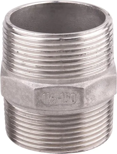 Vista 6 de Pezón hexagonal macho de 1/8 pulgadas NPT – Acero inoxidable 304 roscado para kit de preparación, aplicación de tubería casera (paquete de 5)