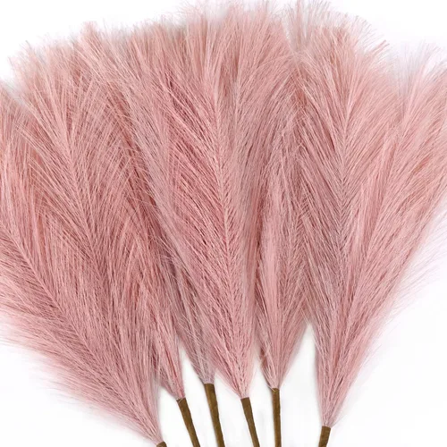 Vista 17 de Arreglo de 6 Piezas de Hierba de Pampa Sintética - 18 Pulgadas/45cm de Pasto Artificial Esponjoso y Pomposo para Decoración Boho Chic del Hogar