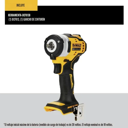 Vista 2 de DEWALT DCF913B 20V MAX* 3/8 pulgadas Llave de impacto inalámbrica con yunque de anillo de cerdo (solo herramienta)
