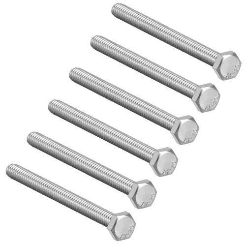 Vista 8 de uxcell M8x16mm Tornillos hexagonales 304 Perno de tornillo hexagonal de acero inoxidable 6pcs