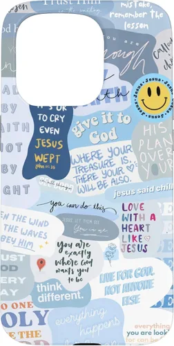 Vista 14 de Funda estética para iPhone 12 mini de versículos de la Biblia cristiana con frases positivas