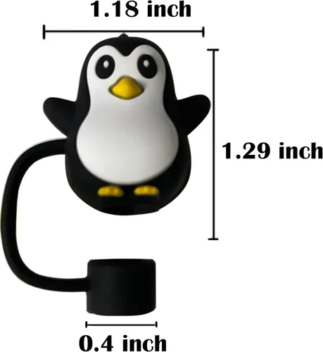 Vista 6 de 6 fundas de paja de animales marinos para copa Stanley, 0.394 in, 0.4 pulgadas, silicona para copas Stanley de 30 y 40 onzas, tapas reutilizables a
