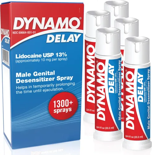 Vista 10 de Dynamo Delay Spray para hombres – 13% lidocaína anestésica para ayudarte a durar más tiempo en la cama – Paquete de 3 unidades Climax Control