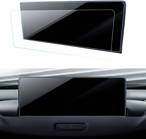 Vista 45 de Protector de pantalla de vidrio templado para Audi A4 (2020-2024)/A5 (2020-2024)/Q5 (2021-2023), accesorios de navegación antirreflejos, instalación