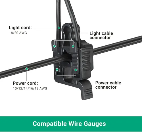 Vista 7 de EDISHINE Paquete de 6 conectores de cable de bajo voltaje, conectores de cable de iluminación de paisaje, impermeables, para iluminación