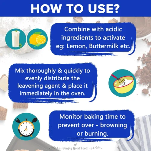 Vista 6 de Urban Platter Bicarbonato de sodio 35.27 onzas (2.2 lbs) Grado alimenticio Bicarbonato de sodio Esencial de cocina multiusos Agente