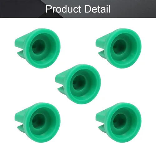 Vista 3 de MroMax Punta de pulverización de ventilador plano, boquilla de plástico de 110 grados de apertura de 0.006 in, 5 piezas (verde)