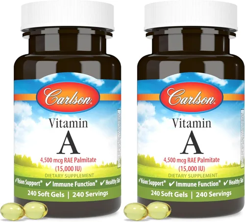 Vista 6 de Carlson Labs Palmitato de vitamina A, 15000 UI, 120 cápsulas blandas