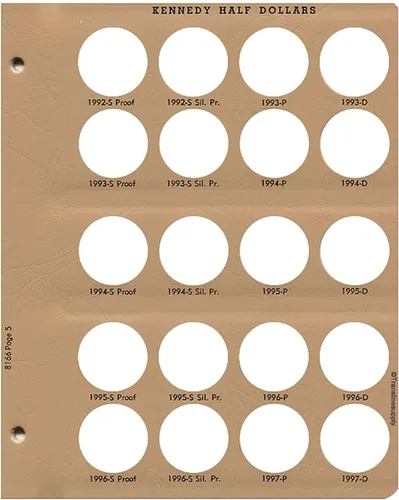 Vista 5 de Dansco US Kennedy Álbum de monedas de medio dólar con prueba 1964 - 2011 #8166
