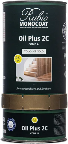 Vista 94 de Rubio Monocoat Tinte y Acabado para Madera 650 pies² - Blanco 5% Oil Plus 2C Secado Rápido, Aceite para Madera de Linaza Ecológico para Uso