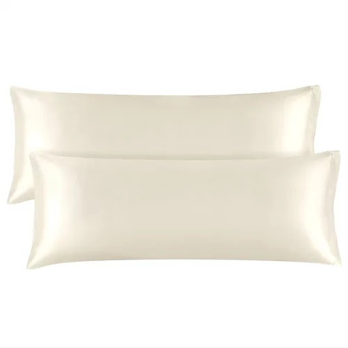 Vista 161 de BEDELITE Funda de almohada de satén para cabello y piel, súper suave y refrescante similar a las fundas de almohada de seda, paquete de 2 con cierre