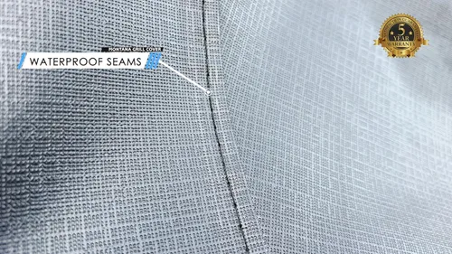Vista 4 de Funda para parrilla de gas Montana Premium. Tecnología de ventilación de flujo interior, resistente, UV, resistente al agua y a las grietas en frío.