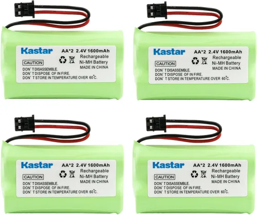 Vista 7 de Kastar Paquete de 1 batería recargable AAX2 2.4V 1600mAh MSM Plug Ni-MH para Uniden BT1007 BT-904 BBTY0700001 CEZAi2998 DCX150 DECT1500 D1484