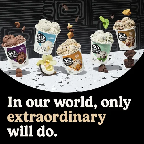 Vista 7 de So Delicious Postre congelado de leche de coco sin lácteos, masa de galletas, vegano, proyecto sin OMG, verificado, 1 pinta