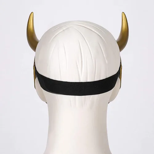 Vista 6 de nezababy Casco de Halloween con cuernos Cosplay Th-or Ragnarok Máscara de Halloween Fiesta Prop PVC ajustable
