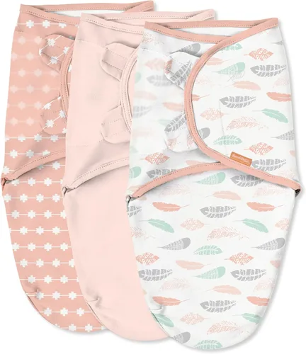 Vista 14 de SwaddleMe by Ingenuity Comfort Pack - Juego de arrullos para bebé, tamaño 0-3 meses, 5-14 libras, SwaddleMe Pod, Arrullo Original, saco de noche