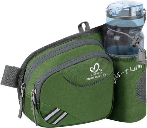 Vista 8 de Waterfly - Cangurera de senderismo con soporte para botella de agua para hombres y mujeres, para correr y pasear al perro, para iPhone 8 Plus
