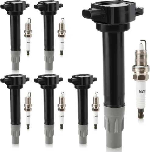 Vista 43 de Paquetes de bobinas de encendido UF549 y bujía doble de iridio 9029 compatibles con 2007-2019 Nissan Altima Versa Sentra Rogue Cube NV200 Pathfinder
