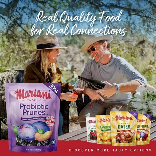 Vista 6 de Mariani Probiotic Prunes - Ciruelas pasas sin azúcar, 30 onzas, frutas secas a granel sin azúcar añadido, ciruelas pasas secas de California sin