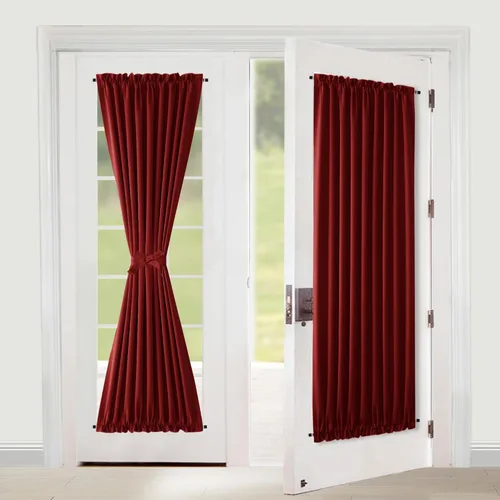 Vista 16 de XWZO - Cortinas para puerta con cortinero, cortinas blackout térmicas y oscurecedoras para puerta francesa, cortinas para ventana de la cocina, 12 x