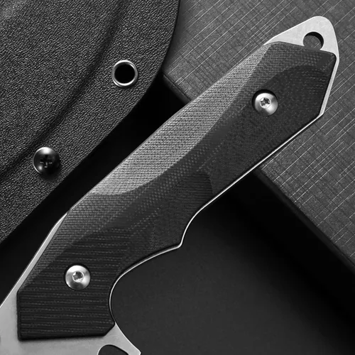 Vista 5 de Eafengrow EF122 Cuchillo de hoja fija D2 con hoja de acero, mango G10, cuchillos de bolsillo, cuchillo fijo, supervivencia, herramientas