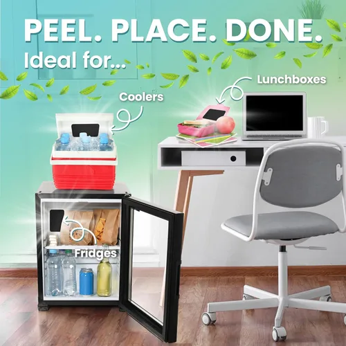 Vista 3 de Fridge Deodorizer - Natural Refrigerator Deodorizer Odor Eliminator - Beats Baking Soda and Bamboo Charcoal Air Purifying Bags - Activated Carbon