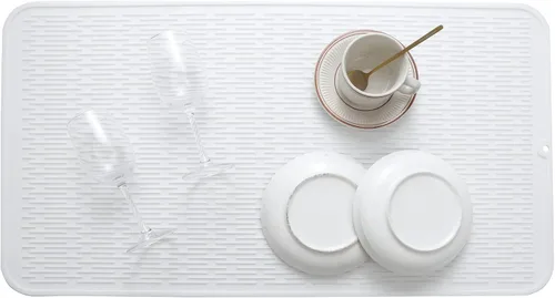 Vista 90 de MicoYang Alfombrilla de Silicona para Secar Platos de Múltiples Usos, Fácil de Limpiar, Ecológica, Alfombrilla de Silicona Resistente al Calor