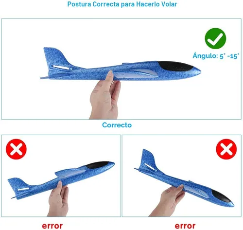 Vista 8 de BooTaa Paquete de 6 juguetes de avión, avión de espuma grande de 17.5 pulgadas, 2 planeadores de espuma de modo de vuelo, regalos de cumpleaños