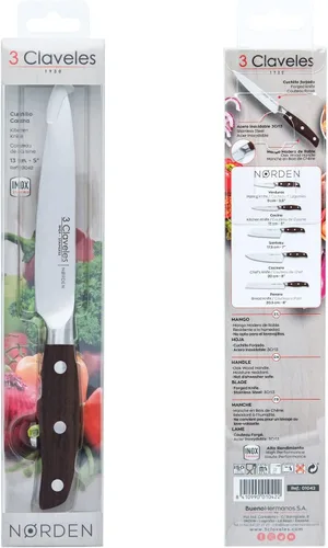 Vista 3 de 3 CLAVELES Cuchillo Forjado Cocina Diámetro 13 cm - 5" E 3C