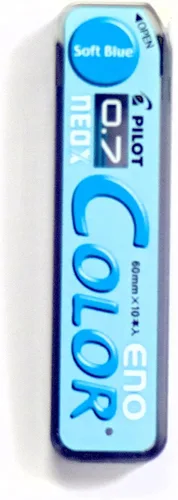 Vista 3 de Pilot Color Eno Juego de lápices mecánicos de 0,7 mm + mina de lápiz mecánico de 0,7 mm, azul suave, 10 minas (importación de Japón)