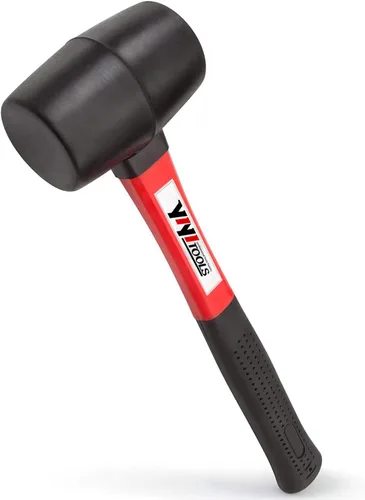 Vista 9 de YIYITOOLS YY-2-005 Mazo de goma con mango de madera–8 onzas, negro