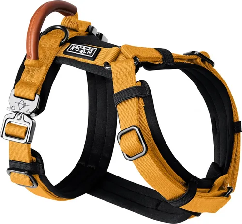 Vista 12 de MADE TO ROAM Arnés Explorer de alta calidad para perro, arnés en forma de Y con nailon duradero ajustable, acolchado suave, hebillas de metal
