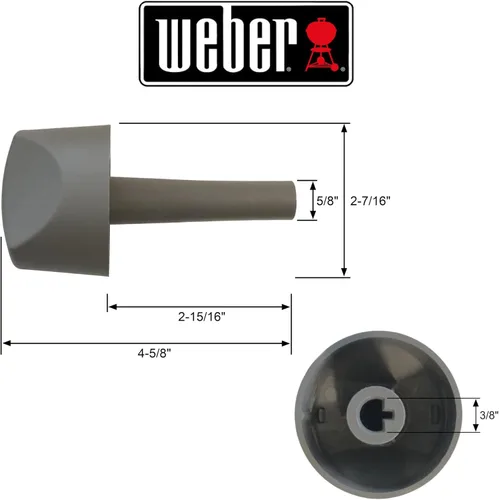 Vista 2 de Paquete de 3 perillas Weber 81168 para parrillas Genesis serie 300 (2007-2010)